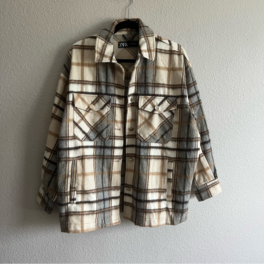 ZARA OVERSIZED PLAID JACKET